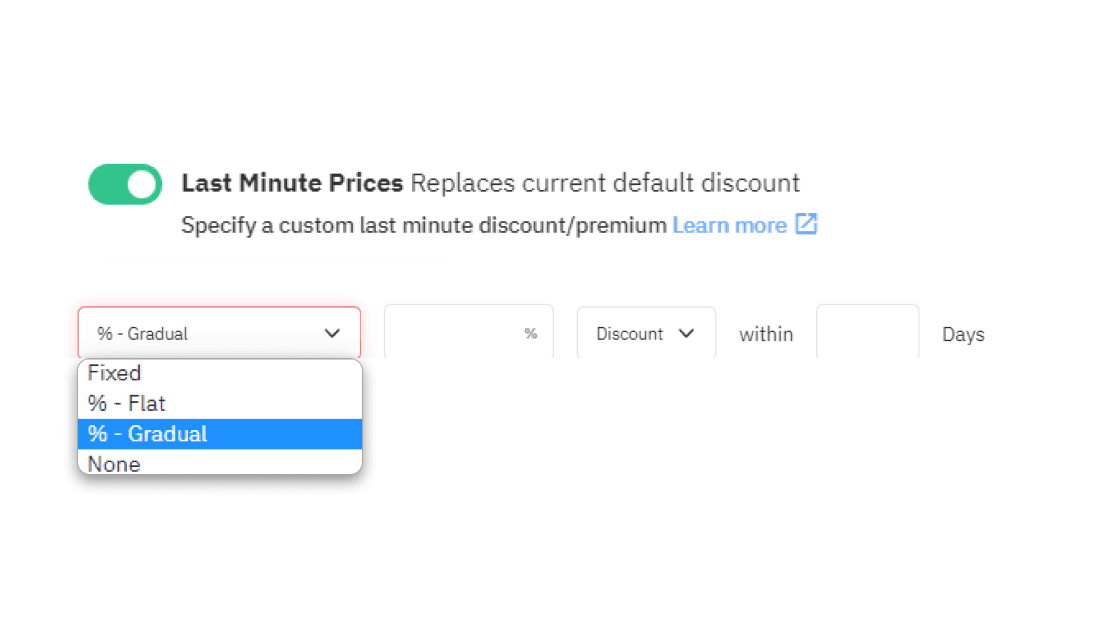 Last-minute prices in PriceLabs