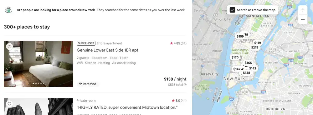 Identifier la concurrence d'Airbnb à l'aide d'une carte et d'un filtre par quartier