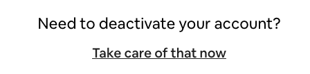 Deactivate your Airbnb account